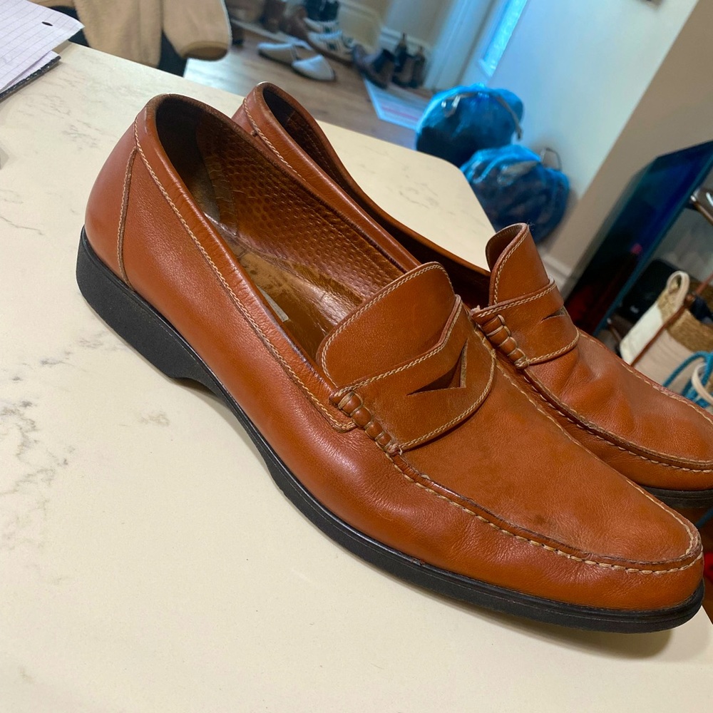 A. Testoni made in Italy brown loafer